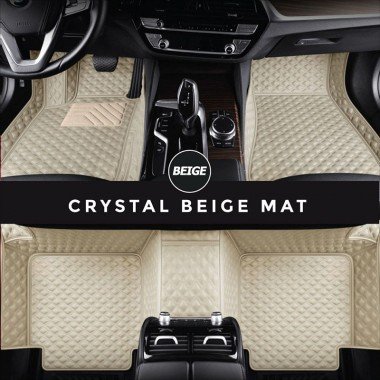 Best Beige Crystal Elite Luxury Hybrid Car Floor Mats