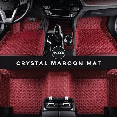 Best Maroon Crystal Elite Luxury Hybrid Car Floor Mats