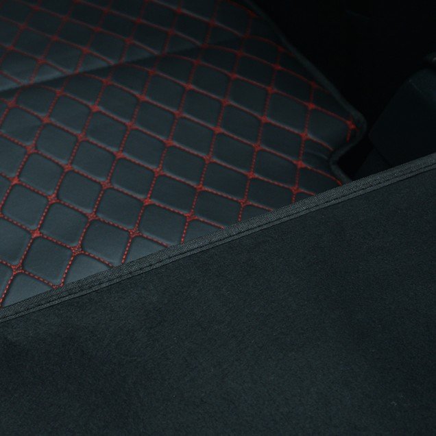 Best Universal Diamond Car Bed - Non-Inflatable Black and Red Stitching Luxury Leather Diamond Car Bed Mattress