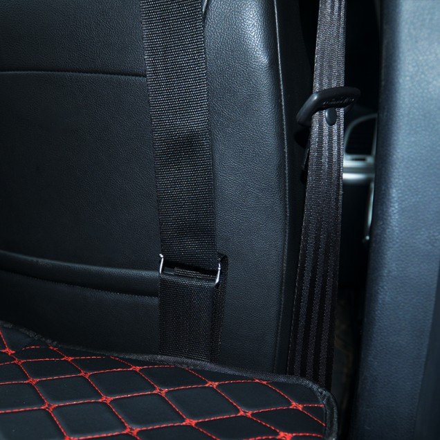 Best Universal Diamond Car Bed - Non-Inflatable Black and Red Stitching Luxury Leather Diamond Car Bed Mattress