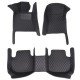 Best Black and Black Stitching Luxury Leather Diamond Car Floor Mats Best Black and Black Stitching Luxury Leather Diamond Car Floor Mats