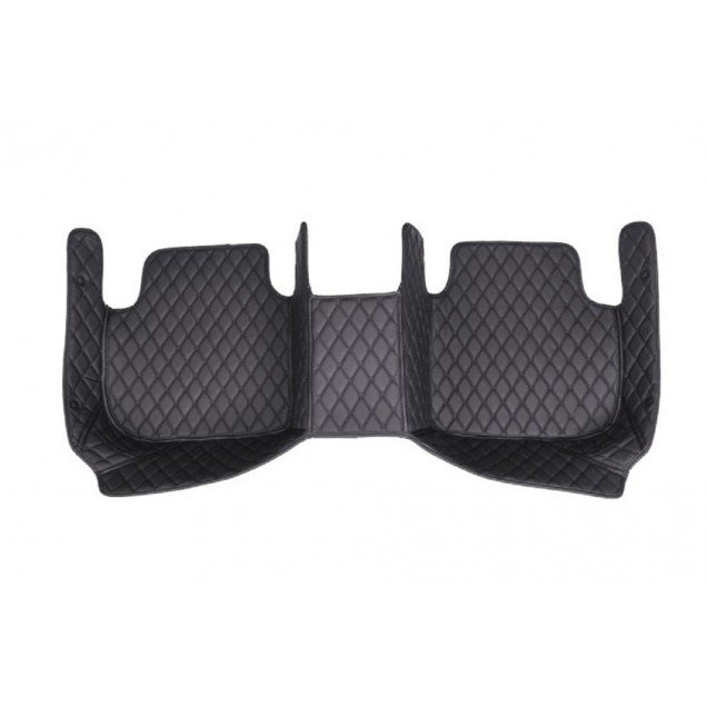 Best Black and Black Stitching Luxury Leather Diamond Car Floor Mats Best Black and Black Stitching Luxury Leather Diamond Car Floor Mats