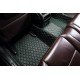 Best Black and Green Stitching Luxury Leather Diamond Car Floor Mats Best Black and Green Stitching Luxury Leather Diamond Car Floor Mats