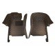 Best Black and Orange Stitching Luxury Leather Diamond Car Floor Mats Best Black and Orange Stitching Luxury Leather Diamond Car Floor Mats