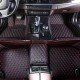 Best Black and Red Stitching Luxury Leather Diamond Car Floor Mats Best Black and Red Stitching Luxury Leather Diamond Car Floor Mats