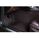 Best Black and Red Stitching Luxury Leather Diamond Car Floor Mats Best Black and Red Stitching Luxury Leather Diamond Car Floor Mats