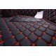 Best Black and Red Stitching Luxury Leather Diamond Car Floor Mats Best Black and Red Stitching Luxury Leather Diamond Car Floor Mats