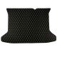 Best Black and Beige Stitching Luxury Leather Diamond Trunk Base Mats