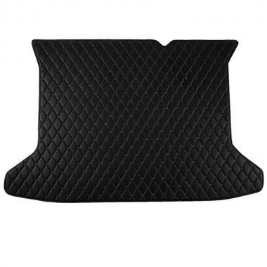 Best Black and Black Stitching Luxury Leather Diamond Trunk Base Mats