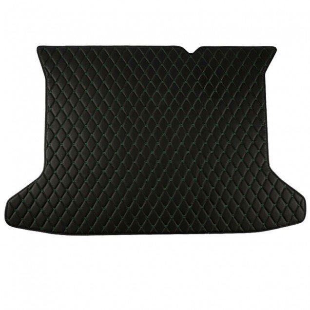 Best Black and Green Stitching Luxury Leather Diamond Trunk Base Mats