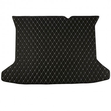 Best Black and White Stitching Luxury Leather Diamond Trunk Base Mats