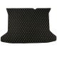 Best Black and White Stitching Luxury Leather Diamond Trunk Base Mats Best Black and White Stitching Luxury Leather Diamond Trunk Base Mats
