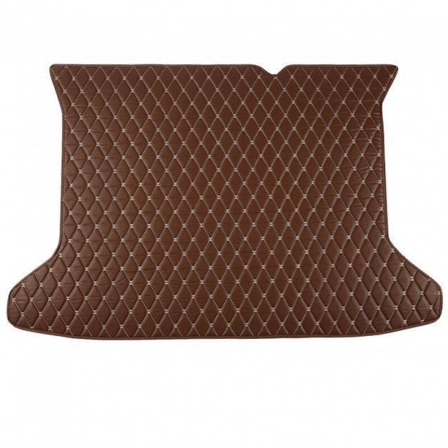 Best Dark Brown Luxury Leather Diamond Trunk Base Mats Best Dark Brown Luxury Leather Diamond Trunk Base Mats