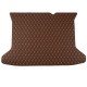 Best Dark Brown Luxury Leather Diamond Trunk Base Mats Best Dark Brown Luxury Leather Diamond Trunk Base Mats