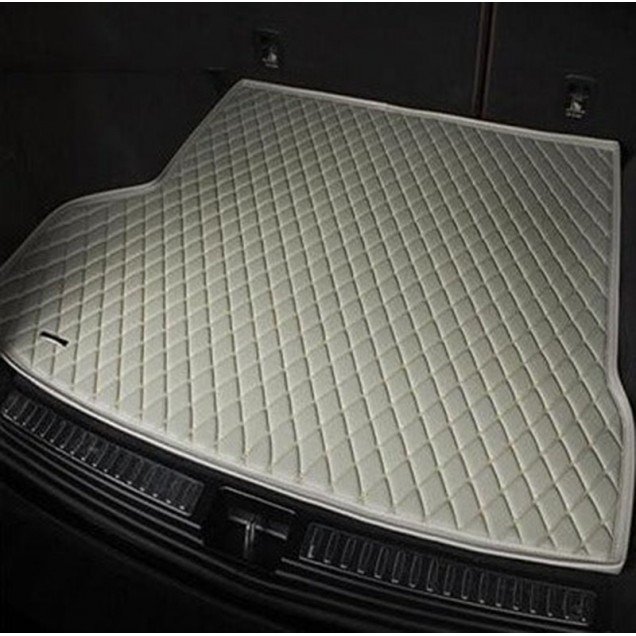 Best Grey Luxury Leather Diamond Trunk Base Mats
