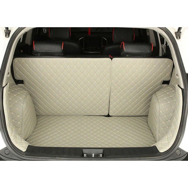 Best Grey Full Cover Luxury Leather Diamond Trunk Car Floor Mats Best Grey Full Cover Luxury Leather Diamond Trunk Car Floor Mats