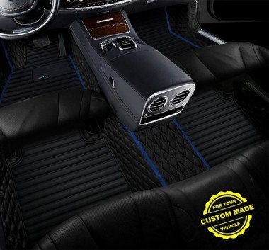 Best Dark Blue Hybrid Line Series Premium Car Floor Mats