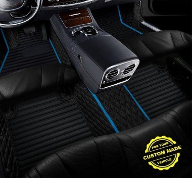 Best Light Blue Hybrid Line Series Premium Car Floor Mats