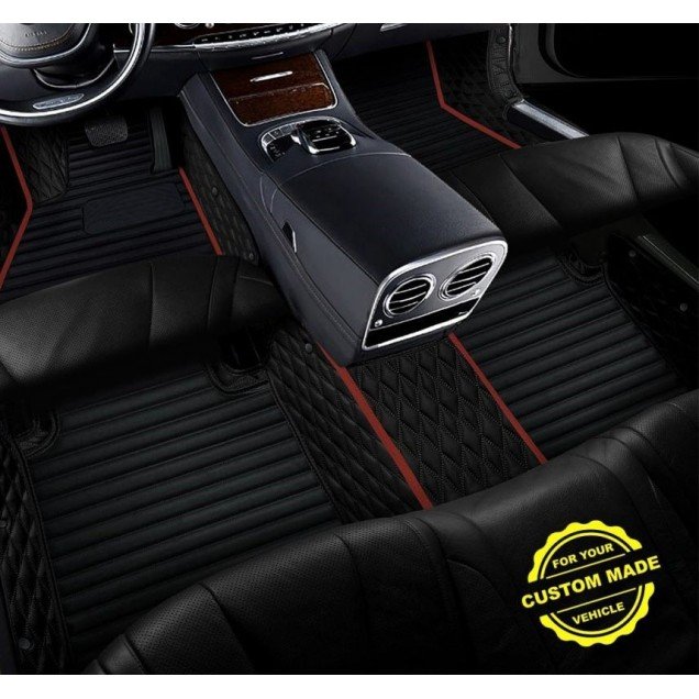 Best Maroon Hybrid Line Series Premium Car Floor Mats Best Maroon Hybrid Line Series Premium Car Floor Mats