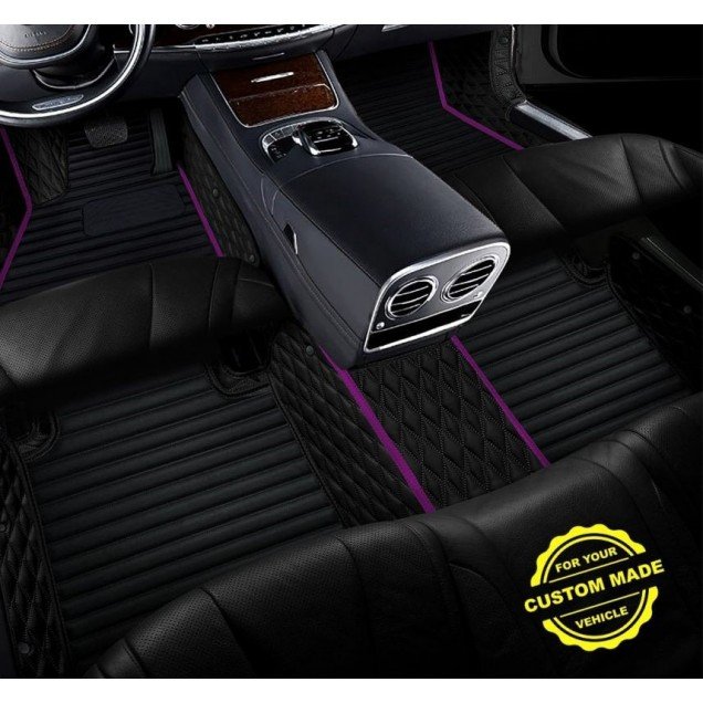 Best Purple Hybrid Line Series Premium Car Floor Mats