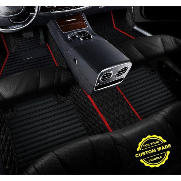 Best Red Hybrid Line Series Premium Car Floor Mats