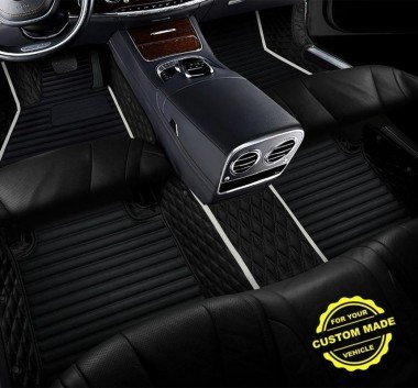 Best White Hybrid Line Series Premium Car Floor Mats