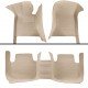Best Beige Luxury Leather Stripe Car Floor Mats