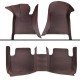 Best Dark Brown Luxury Leather Stripe Car Floor Mats Best Dark Brown Luxury Leather Stripe Car Floor Mats
