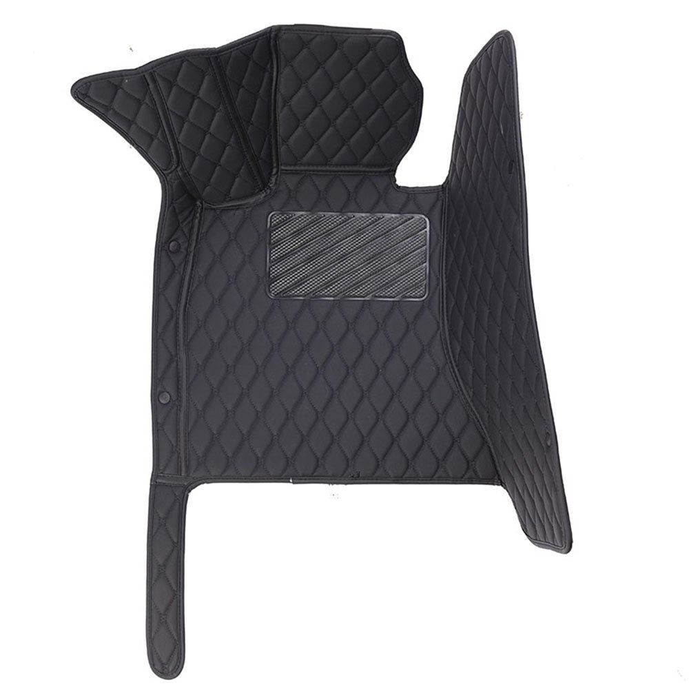 Best Black and Black Stitching Diamond Car Mats Set