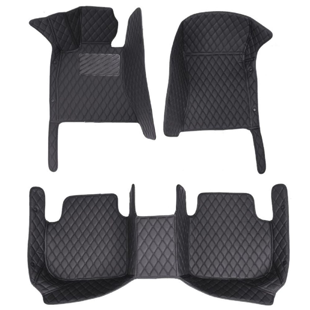 Best Black and Black Stitching Diamonds Car Floor Mats