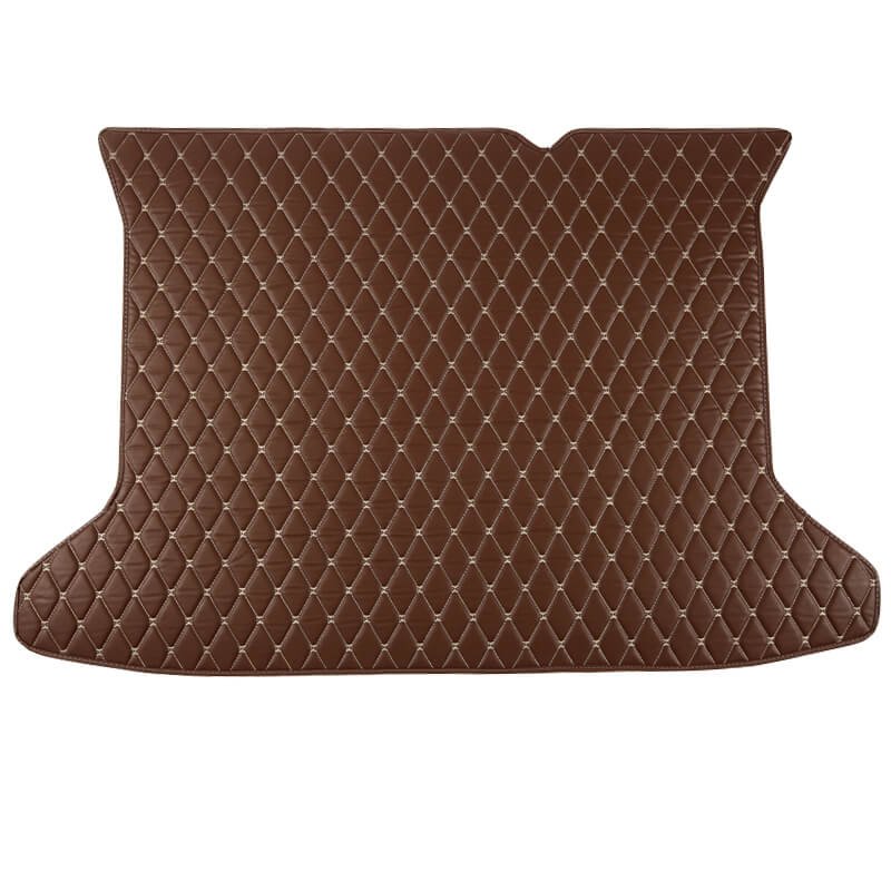 Best Dark Brown Luxury Leather Diamond Trunk Base Mats