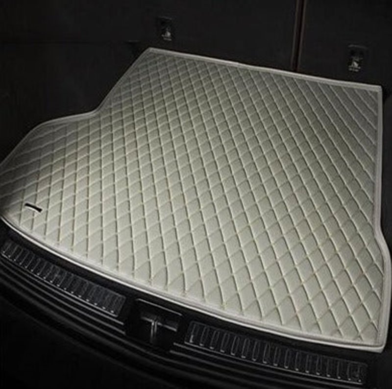 Best Grey Luxury Leather Diamond Trunk Base Mats