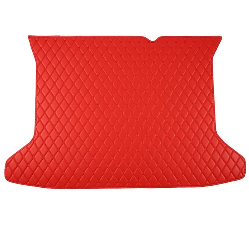 Best Red Luxury Leather Diamond Trunk Base Mats