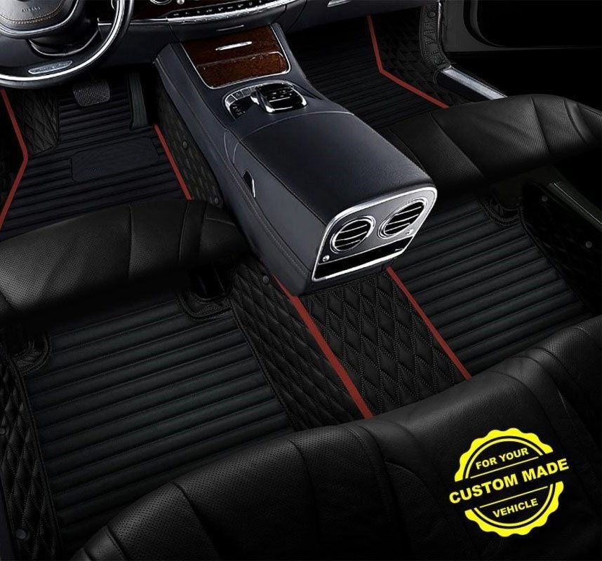 Best Maroon Hybrid Line Series Premium Car Mats
